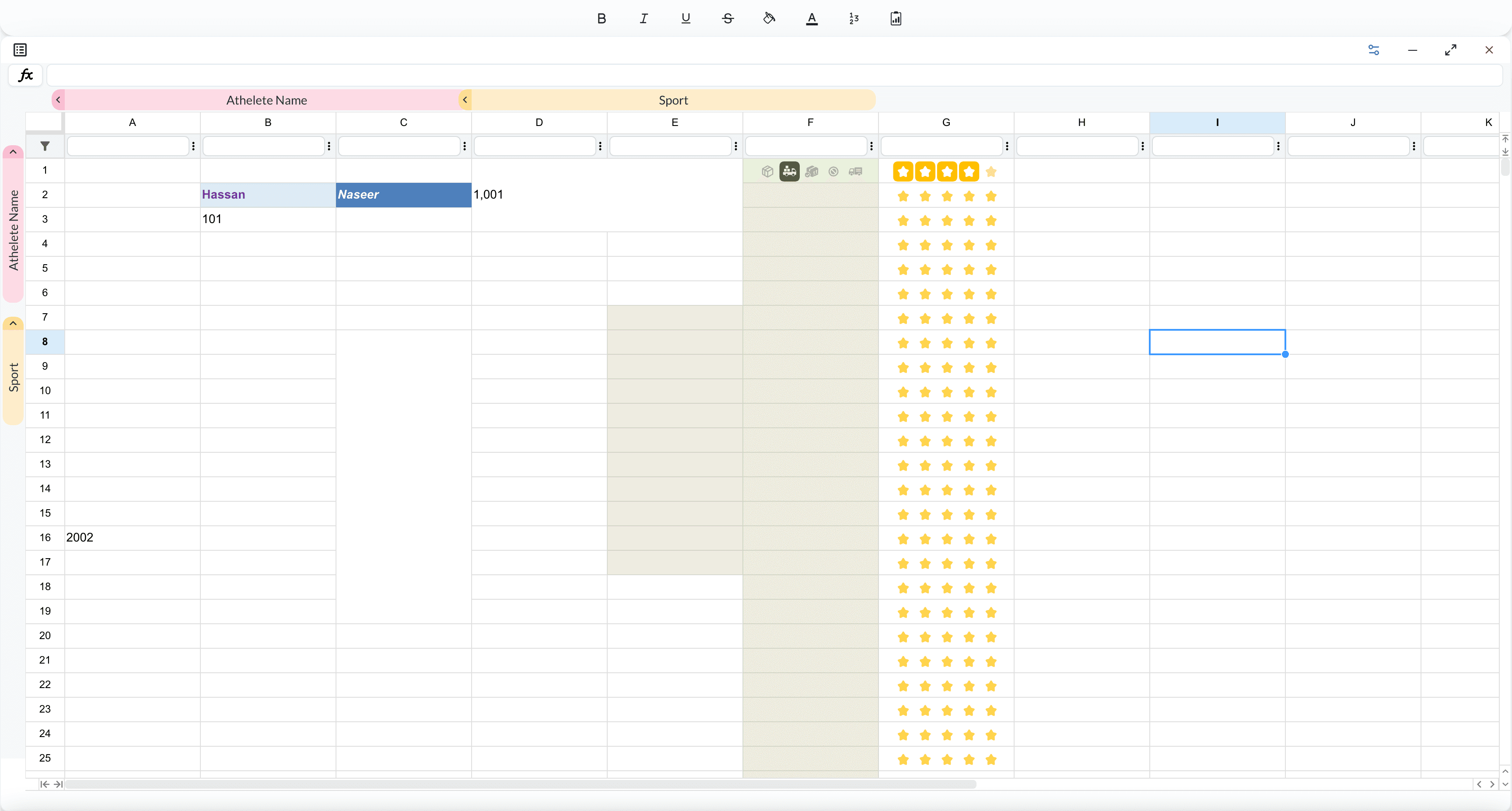 Enigma Sheets — spreadsheet grid view